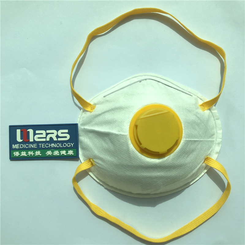 Anti-damm ovävd smältblåst n95 koppmask med ventil